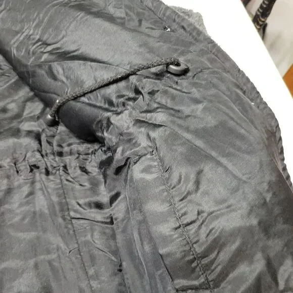 Outbrook Coat Women M Fleece Jacket Grey long Sleeve Button Patch Pockets Collar - Picture 7 of 14